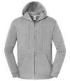 SS153 622860 Fruit of the Loom Iconic Premium Hooded Sweat Jacket Athletic Heather colour image